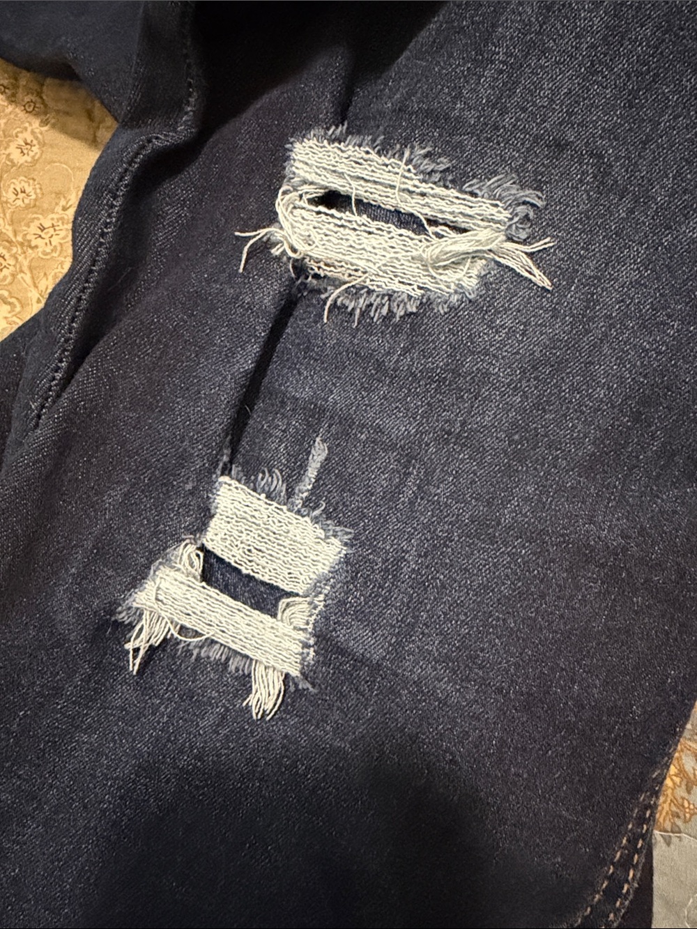 Maurices m jeans Dark Blue Hidden Distressed Jeggings - Picture 4 of 4